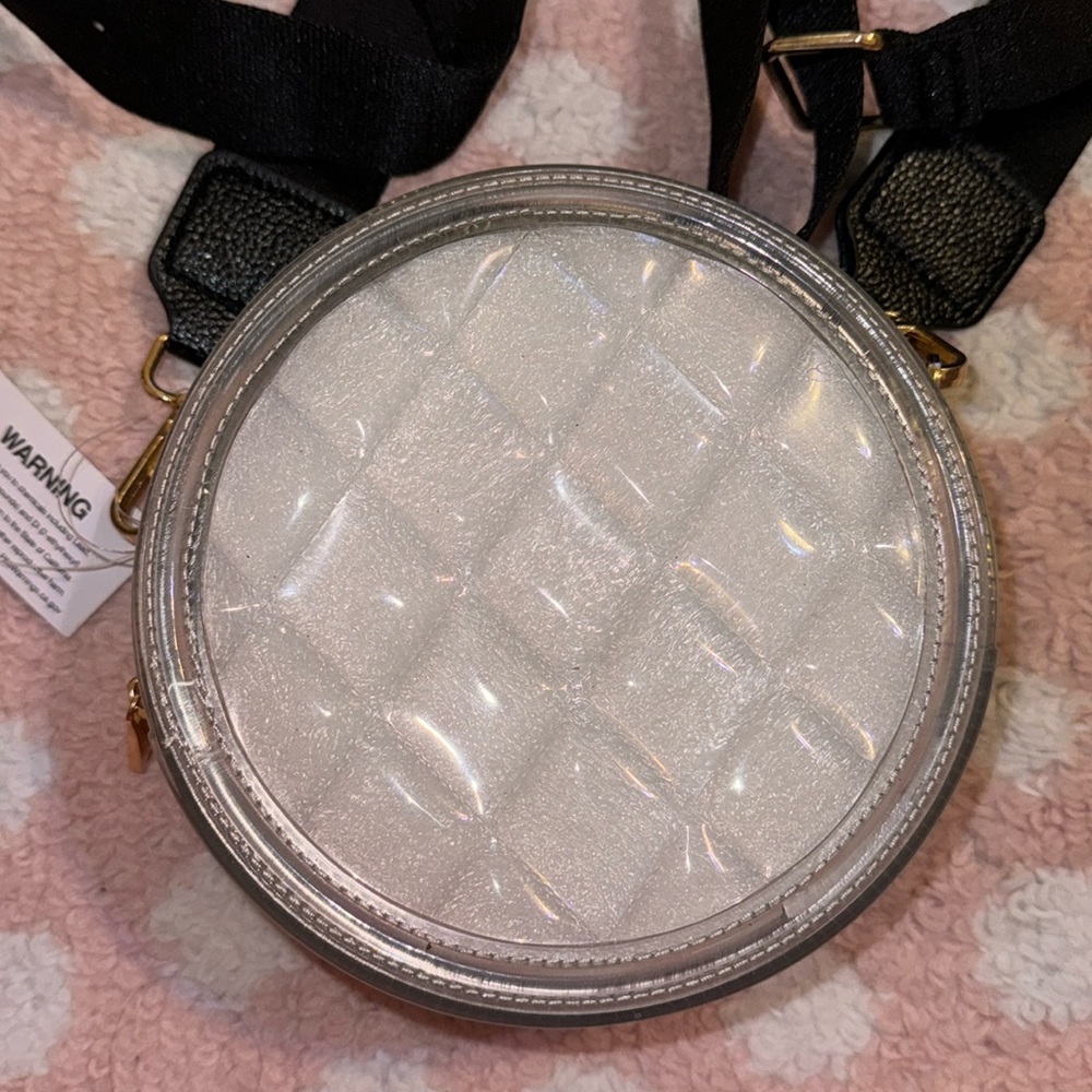 Clear Crossbody Bag Stadium transparent zippered hard pvc purse